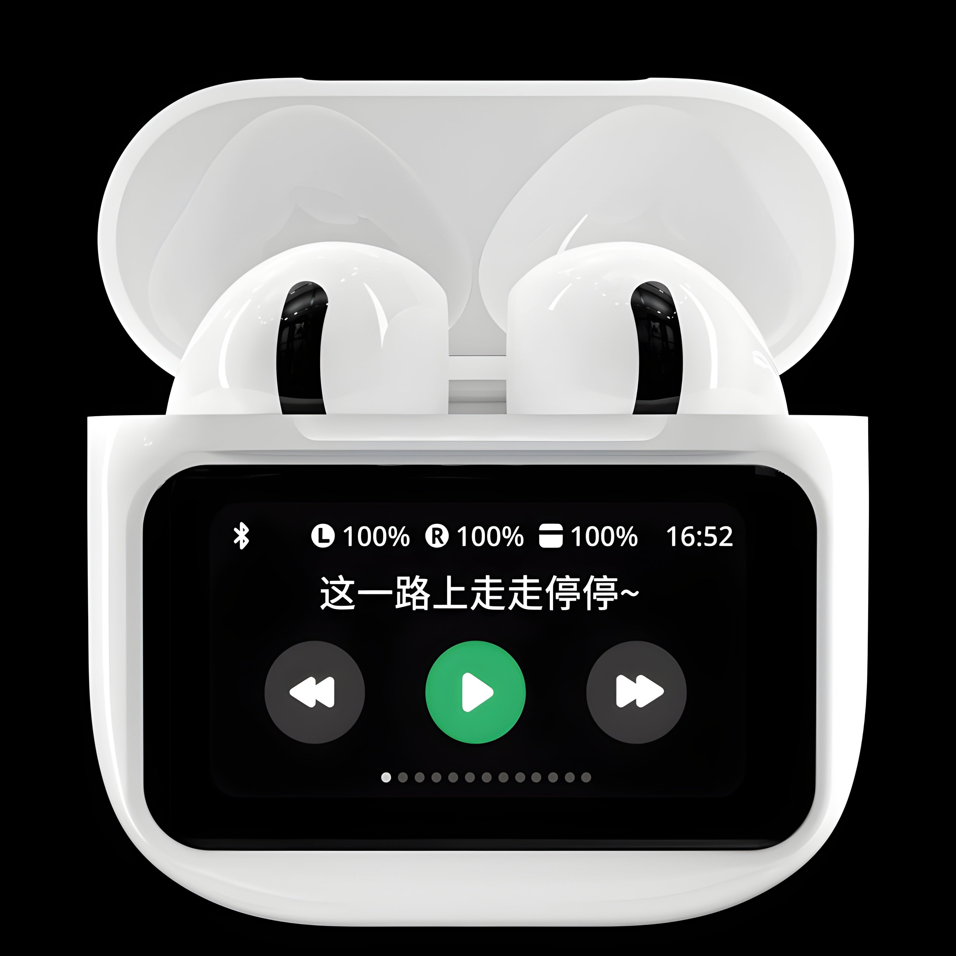 A9 Pro Touch Screen ANC/ENC Wireless Earbuds