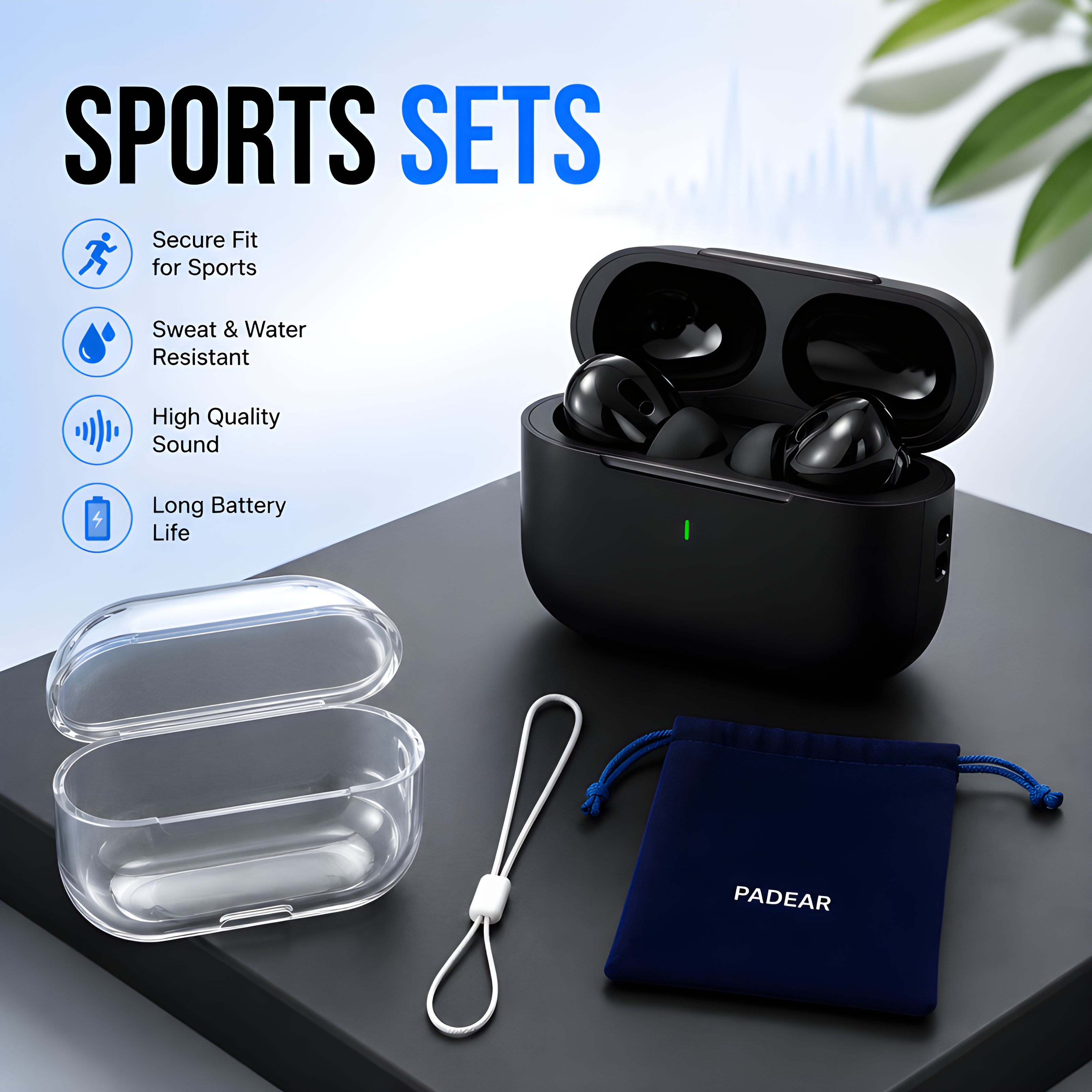 AirPods Wireless Headset – Black